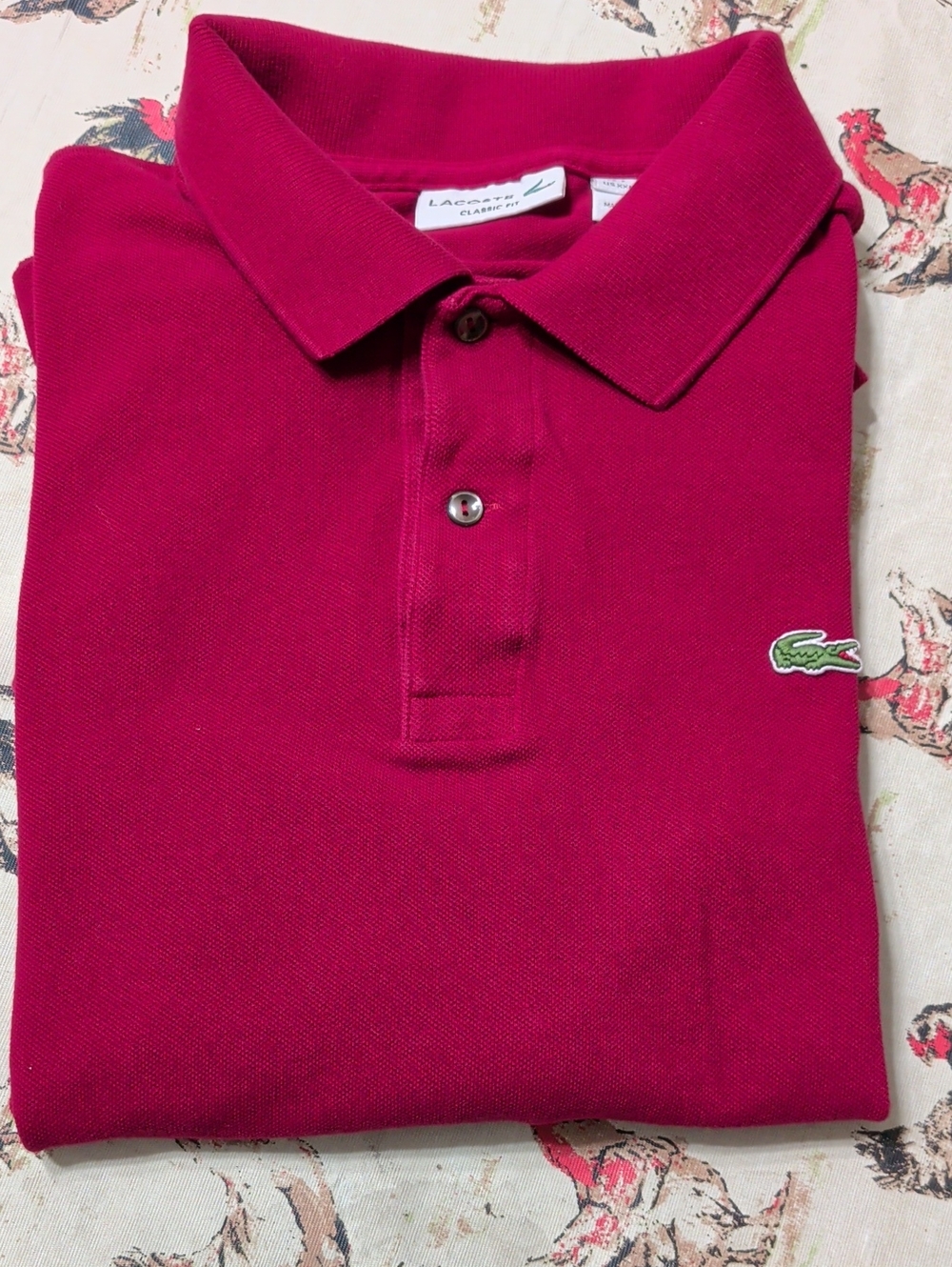 Lacoste Classic Fit L.12.12 Original Polo Shirt Red XXL - Picture 4 of 4